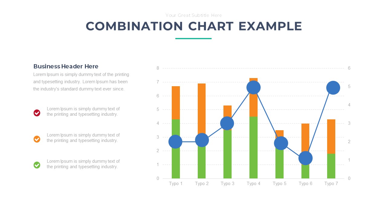Combination Chart PowerPoint Template Free