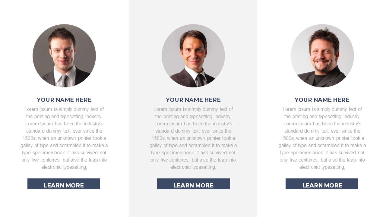 Our Leaders PowerPoint Template Free