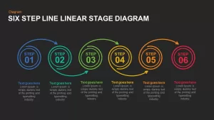 5 and 6 Steps Linear Line Diagram Template for PowerPoint and Keynote