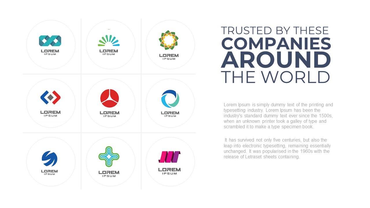 Trusted by Companies PowerPoint Template Free