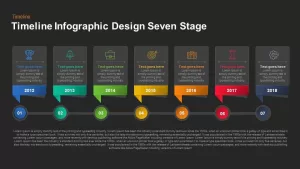 Timeline Infographic Design Seven Stage Keynote and Powerpoint template