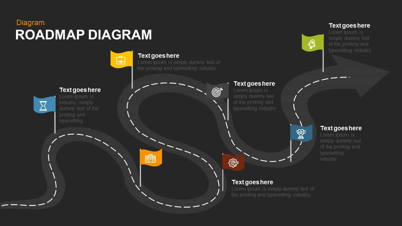 Roadmap Diagram Powerpoint template