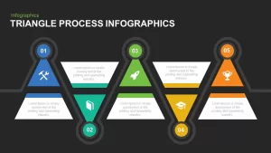 Infographic triangle process PowerPoint template and keynote slide