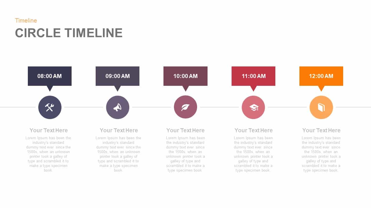 circle timeline PowerPoint template