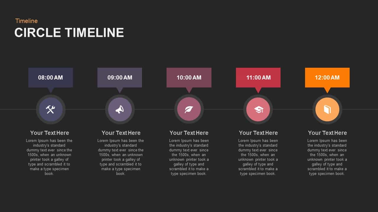 Circle Timeline Powerpoint and Keynote template