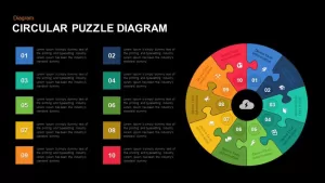 Circular Puzzle Diagram Template for PowerPoint and Keynote