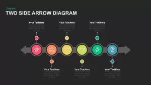 Two Sided Arrow Diagram PowerPoint Template and Keynote