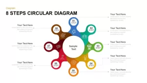 8 step circular diagram PowerPoint template and keynote