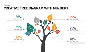 Creative tree diagram PowerPoint template and keynote