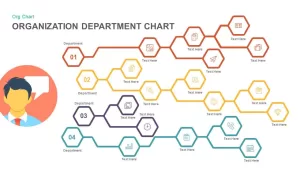 organization chart PowerPoint template with department