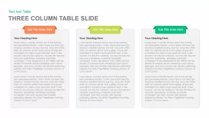 3 and 4 Columns Table Slide PowerPoint Template & Keynote