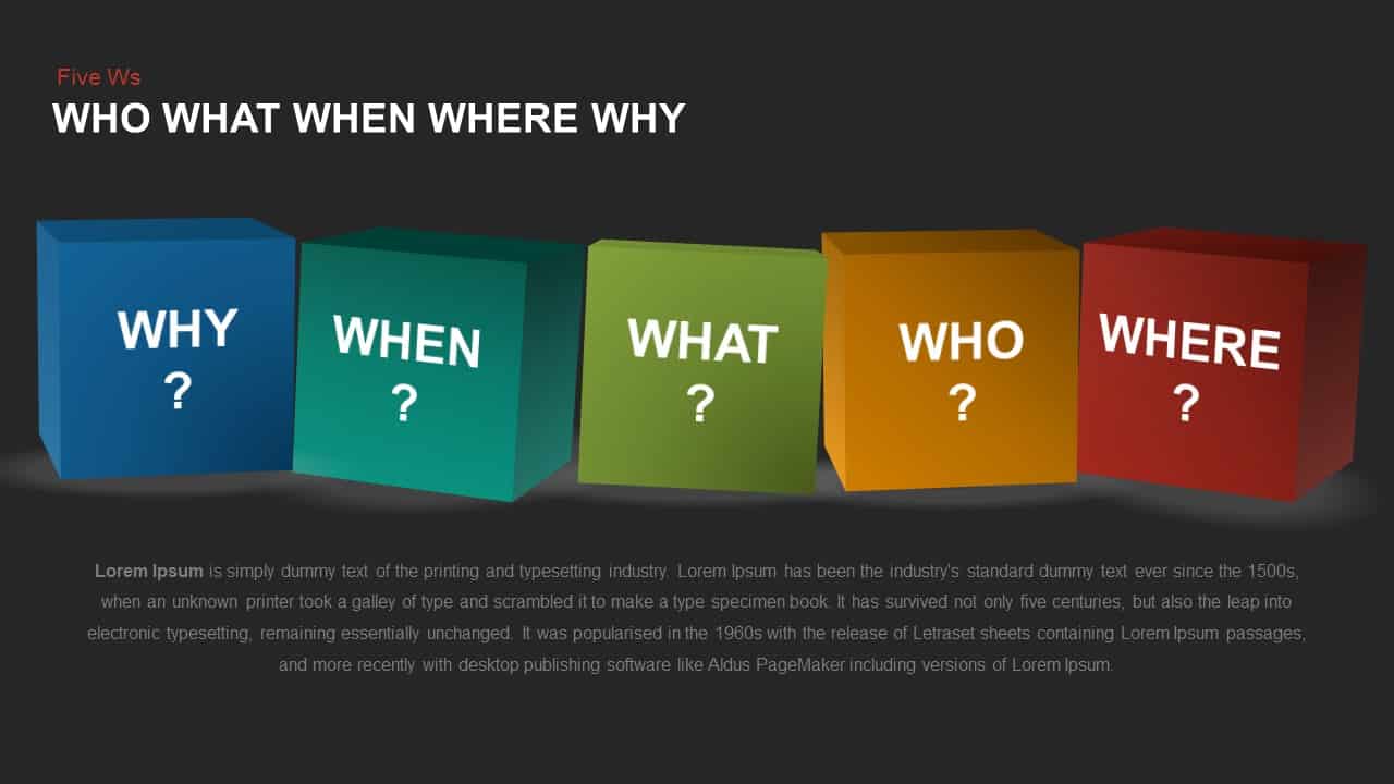 Five Ws PowerPoint template