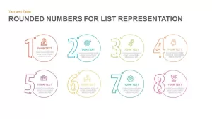 Rounded Numbers for List Representation PowerPoint Template