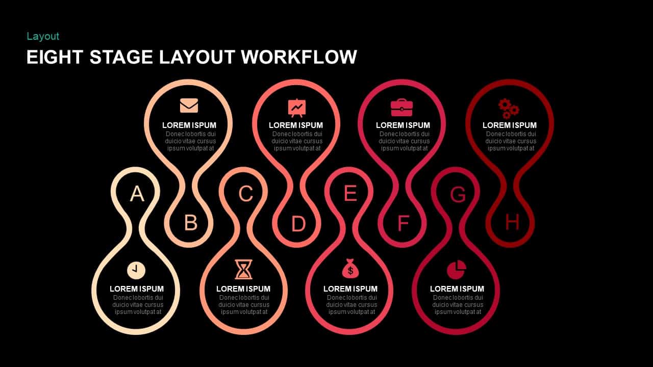 Eight Stage Layout Workflow PowerPoint Templates & Keynote Presentation
