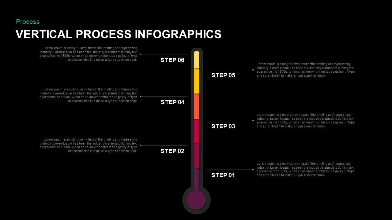 Vertical Process Infographics PowerPoint Templates
