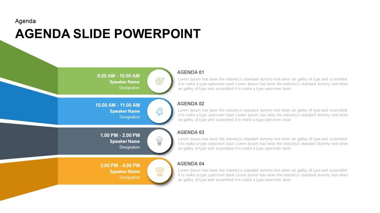 Agenda Slide PowerPoint and Keynote
