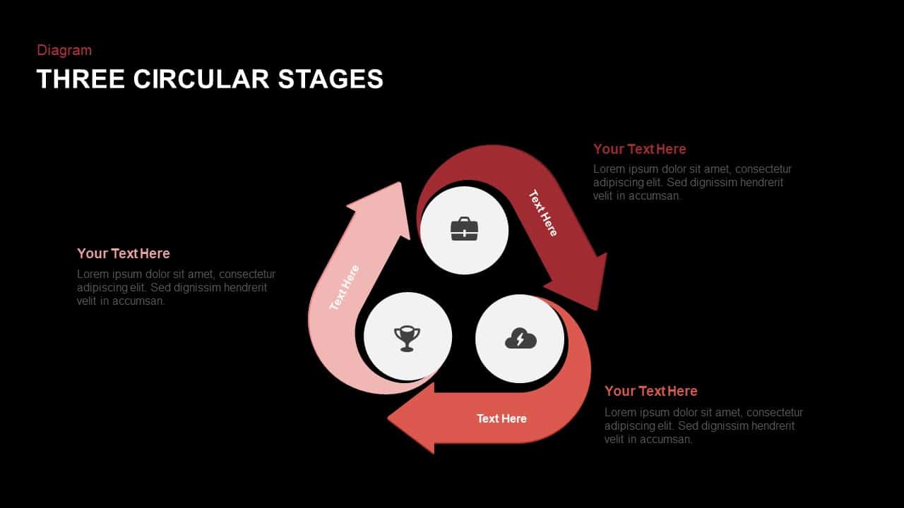 Circular stages powerpoint template and keynote slide