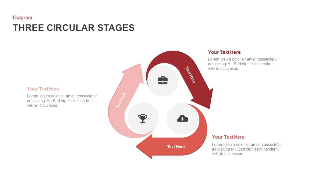 Circular stages powerpoint template and keynote slide