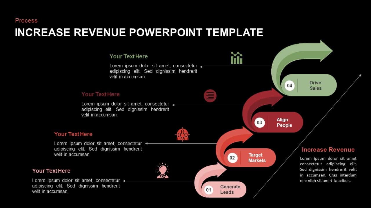 revenue growth powerpoint template and keynote slide