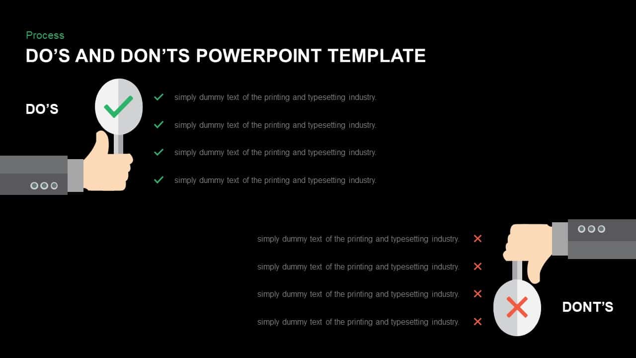 Do’s and don’ts template for PowerPoint and Keynote