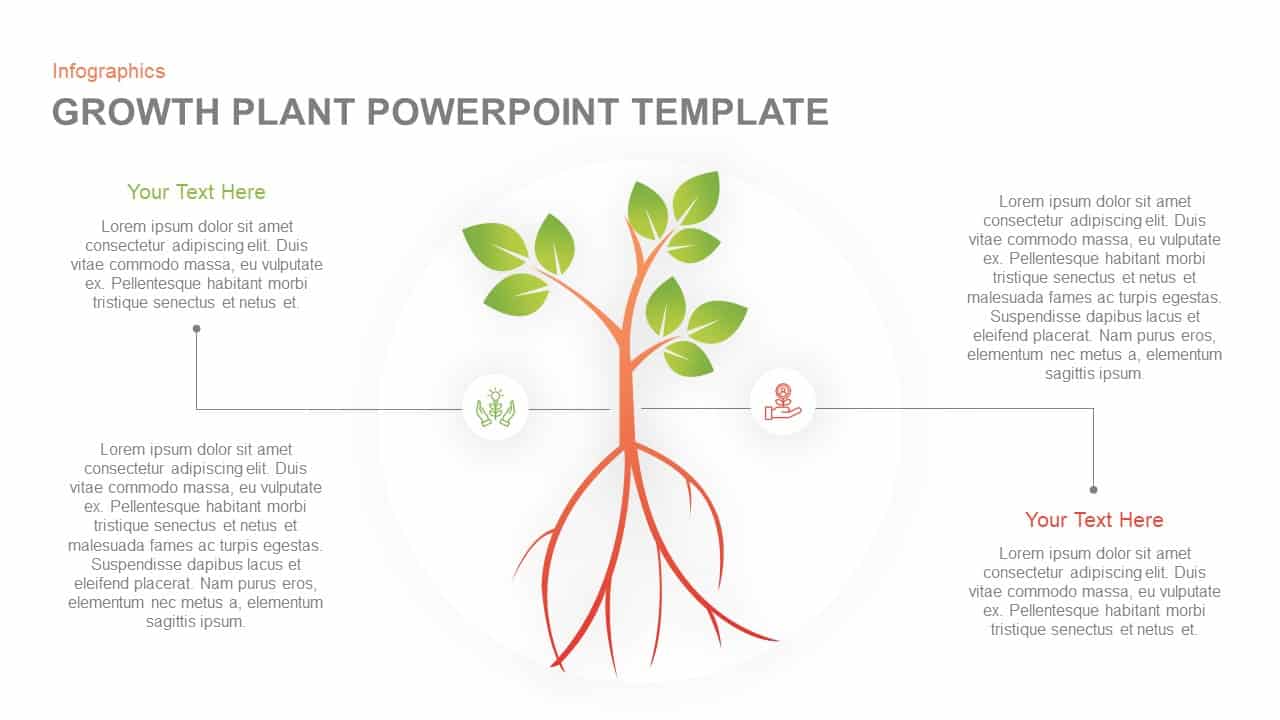 Plant growth PowerPoint template and keynote