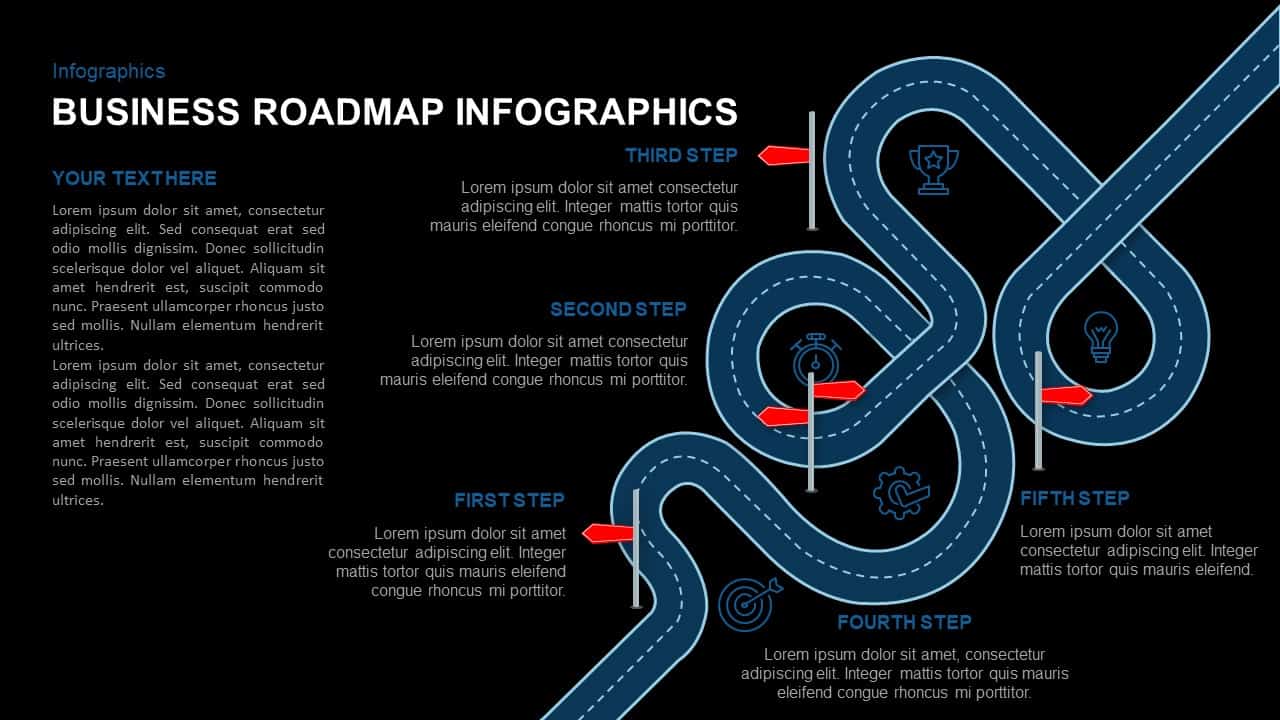 business roadmap template for PowerPoint and keynote