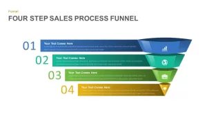 4 step sales funnel template for PowerPoint and keynote