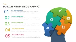 Human Head Puzzle PowerPoint Template and Keynote Slide
