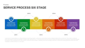 6 stage service process PowerPoint template