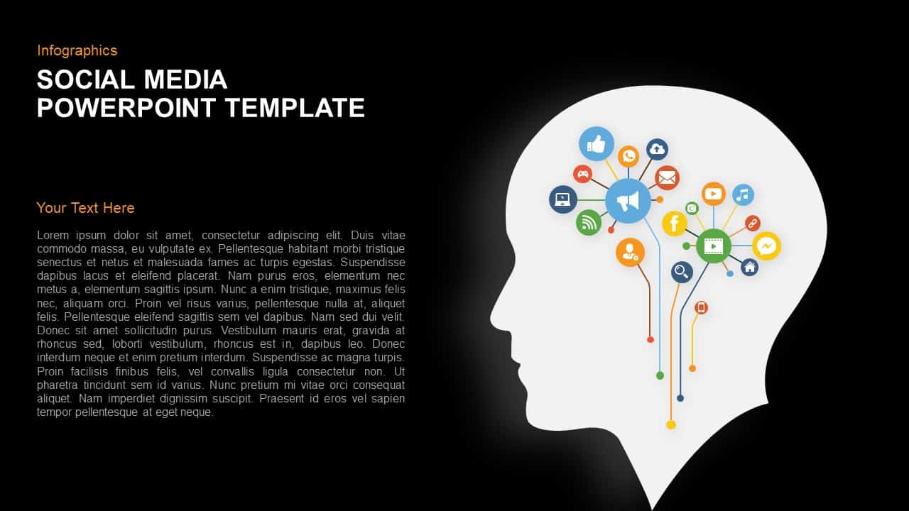 Social media infographics powerpoint template and keynote slide