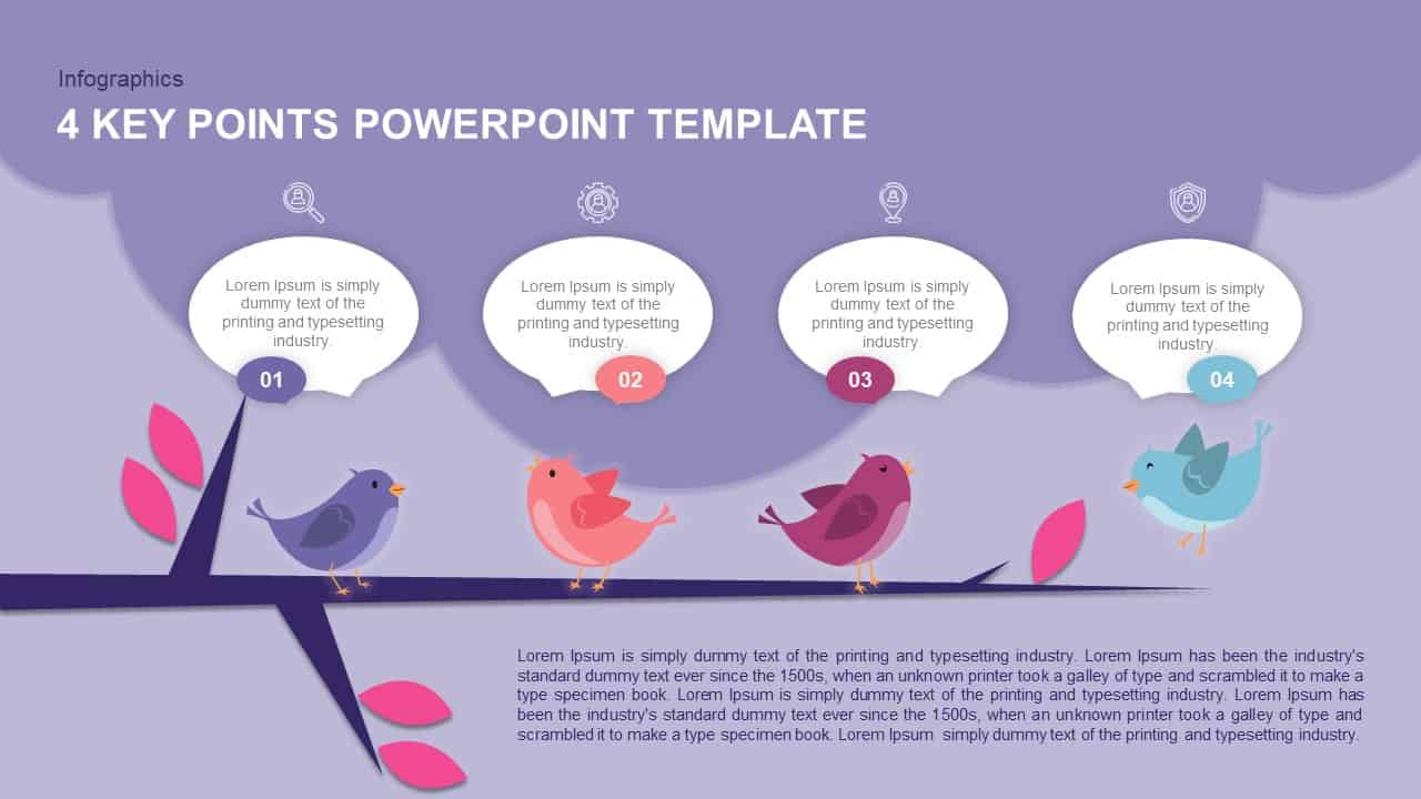 4 Key Points PowerPoint Template