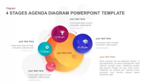 4 Stages Agenda PowerPoint Template and Keynote Slide