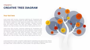 creative tree diagram template for PowerPoint presentation