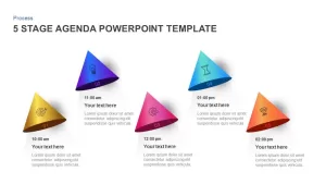 5 Stage Agenda PowerPoint Template & Keynote Diagram