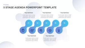 5 Step Agenda PowerPoint Template and keynote