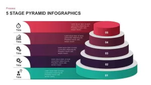 5 Step pyramid diagram PowerPoint template and keynote