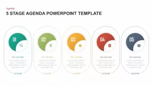 5 Stage Agenda Template for PowerPoint and Keynote