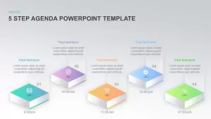 5 step agenda template for PowerPoint and keynote