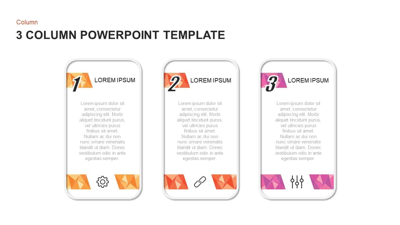 3 Column PowerPoint Template