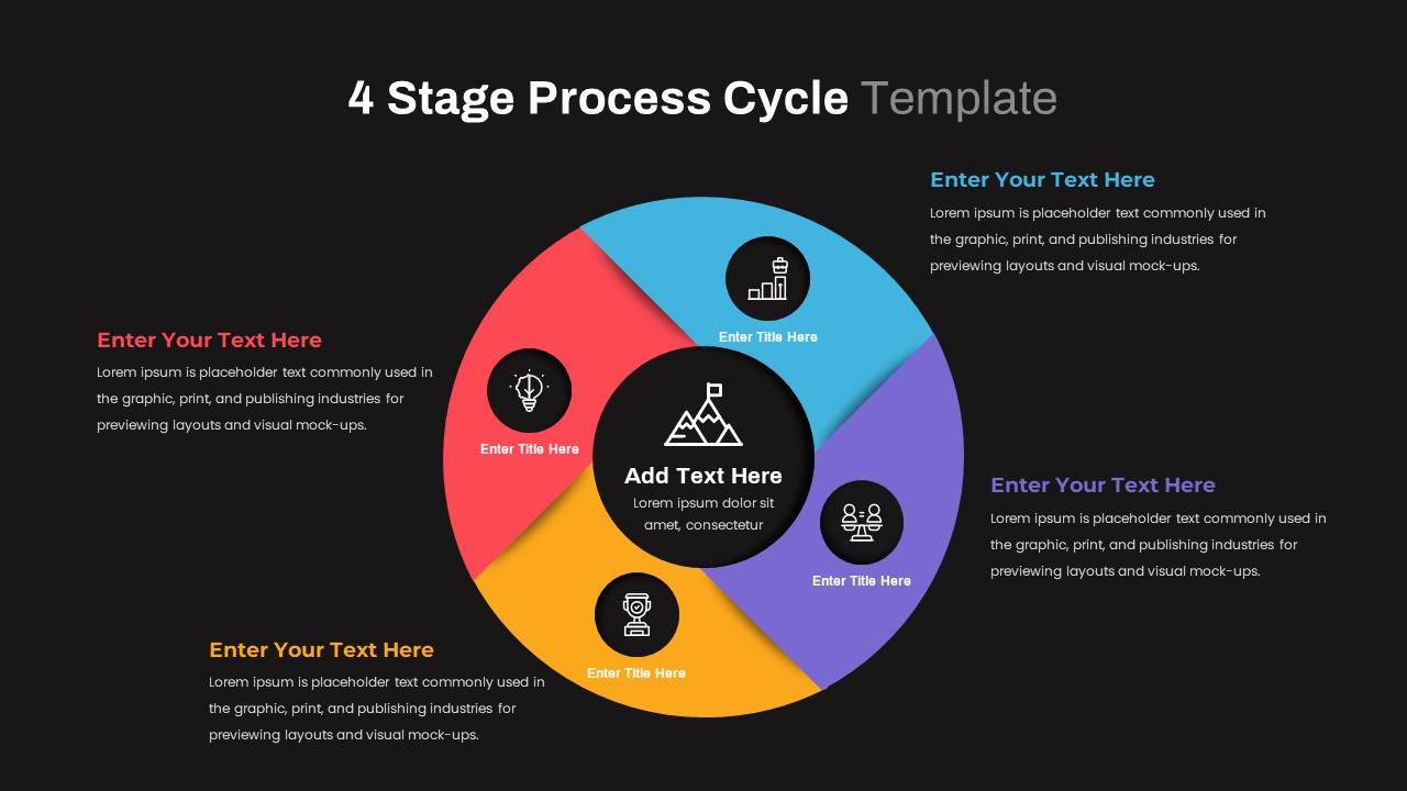4 Stage Process Cycle PowerPoint