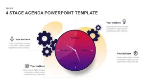 4 Stage Agenda PowerPoint Template & Keynote Diagram