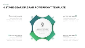 4 Step Process Gear PowerPoint & Keynote Diagram