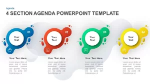 4 step agenda PowerPoint template