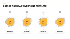 4 steps agenda PowerPoint template