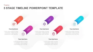 5 steps timeline PowerPoint template & keynote