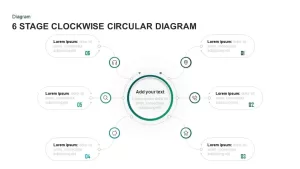 6 Steps Clockwise Circular Diagram PowerPoint Template