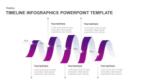 Timeline Infographics Ribbon PowerPoint Template