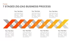 Zigzag Business Process PowerPoint Template