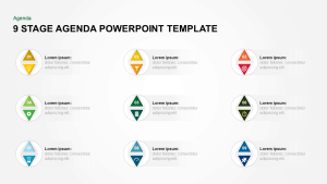 9 Steps Agenda PowerPoint Template