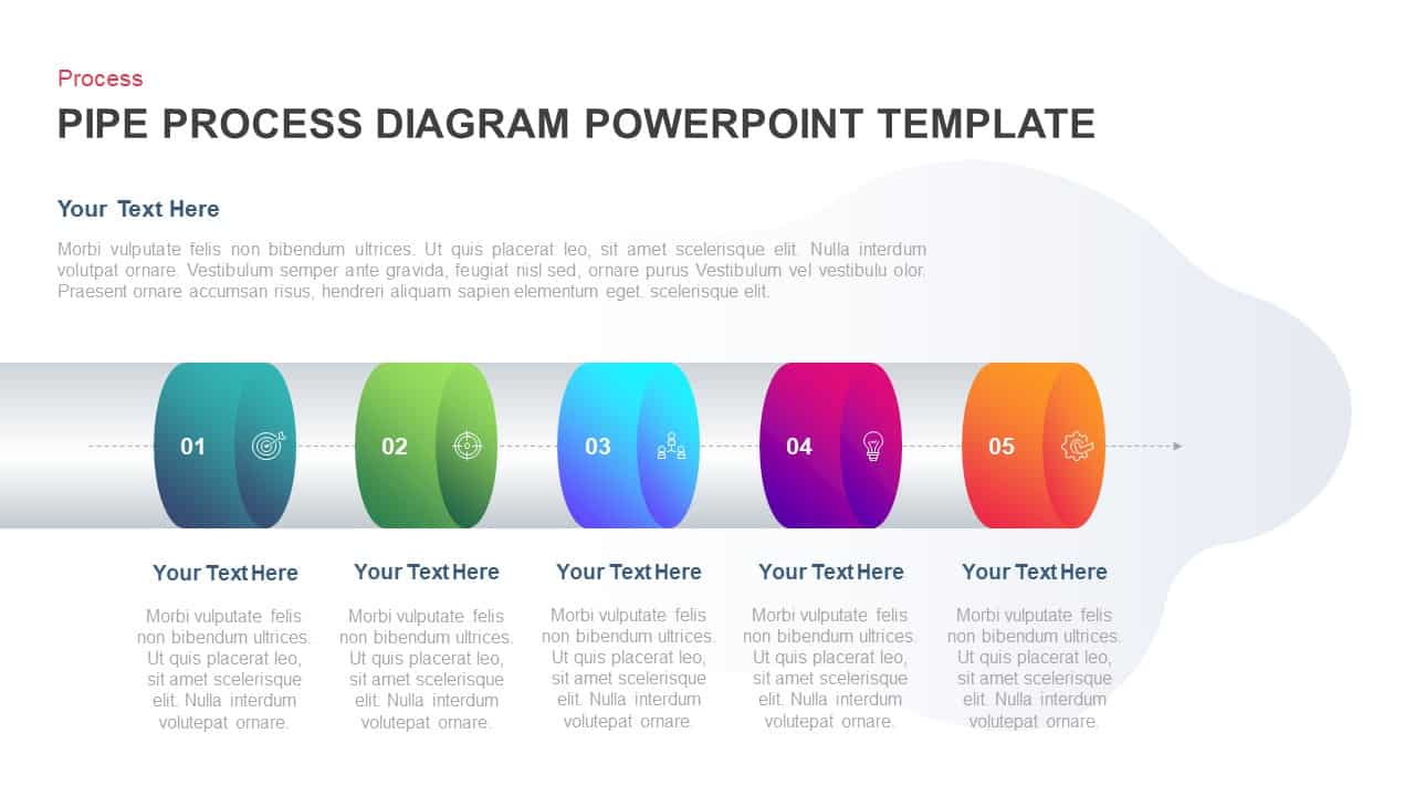 Pipe Process Diagram PowerPoint Template